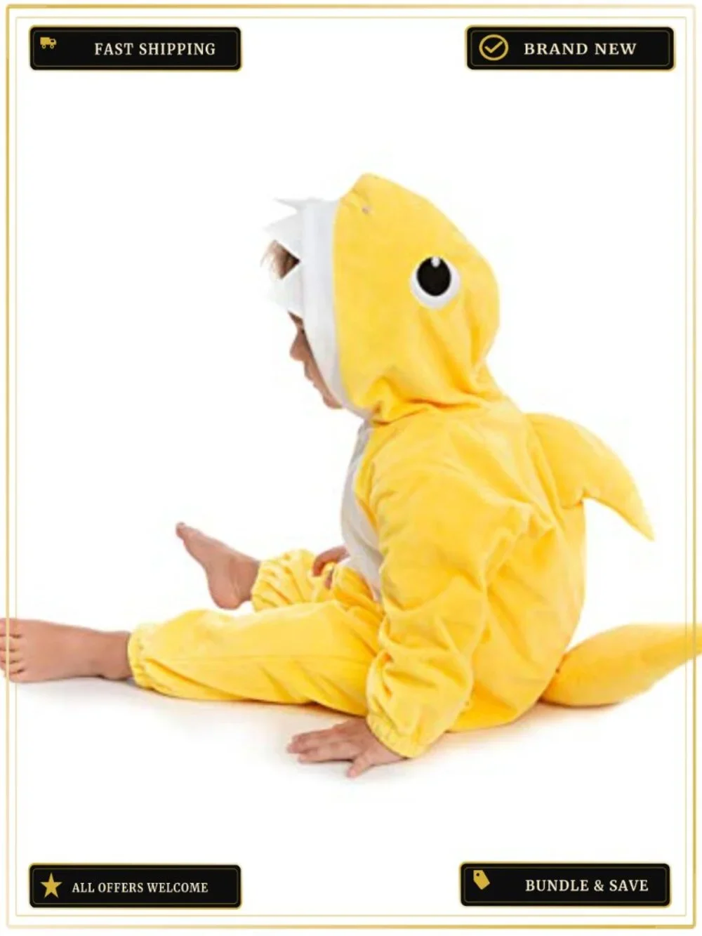 Shark Baby Costume Jumpsuit Newborn Infant Toddler Boys Girls 0-4T
